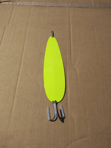 1  Fishing Jigging Flutter Spoon 9" 4.2oz - Yellow in color
