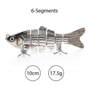Travis Fishing Lures, Pack of 2, 6 Segment, 4 Inch Lifelike Multi Jointed Artificial Swimbait Travis Fishing Lures, Pack of 2, 6 Segment, 4 Inch Lifelike Multi Jointed Artificial Swimbait